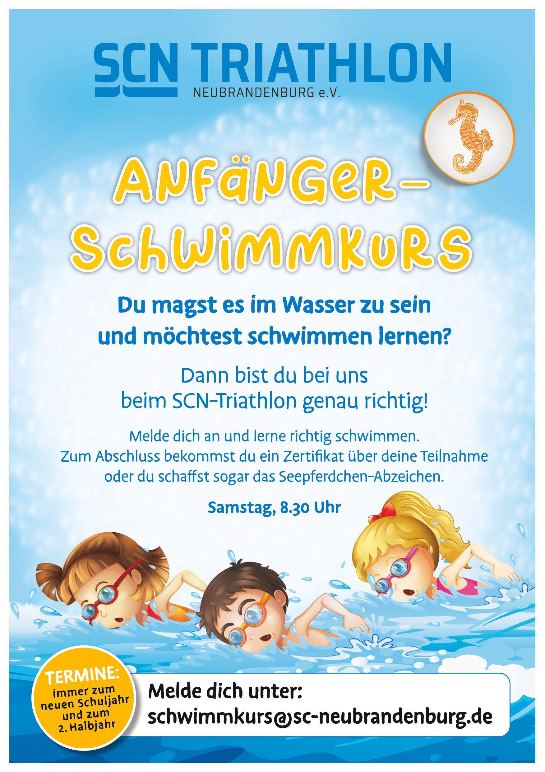 SCN Bietet Anf ngerschwimmen An Sportclub Neubrandenburg E V 