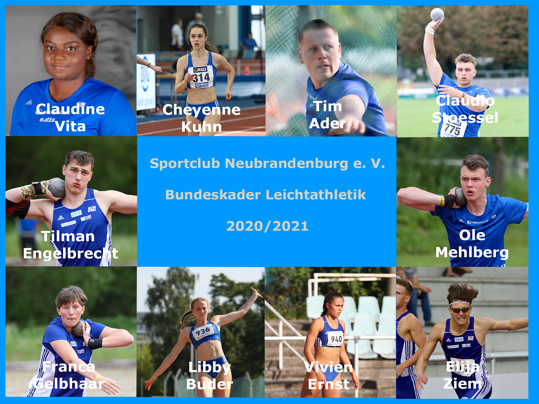 Bundeskader SCN Leichtathletik 2021